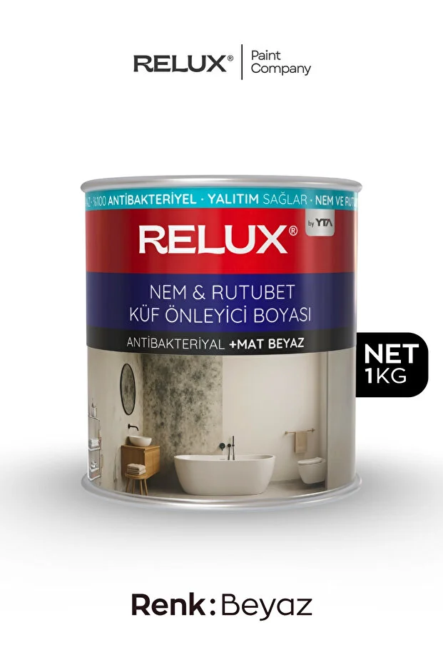 Nem, Rutubet ve Küf Önleyici Boya – Solvent Bazlı, Kalıcı Koruma, İç & Dış Duvar İzolasyonu - 1KG